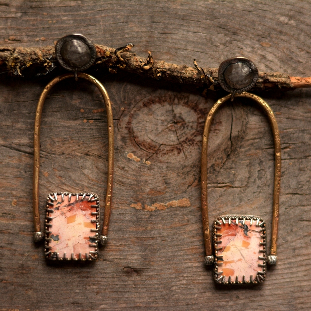 Sterling silver statement earrings